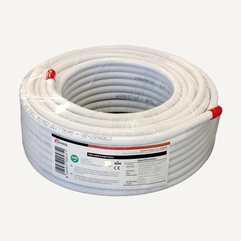 Illustration de gamme — CAB_COAXIAL_BL-500 — Câble coaxial blanc bobine 500M