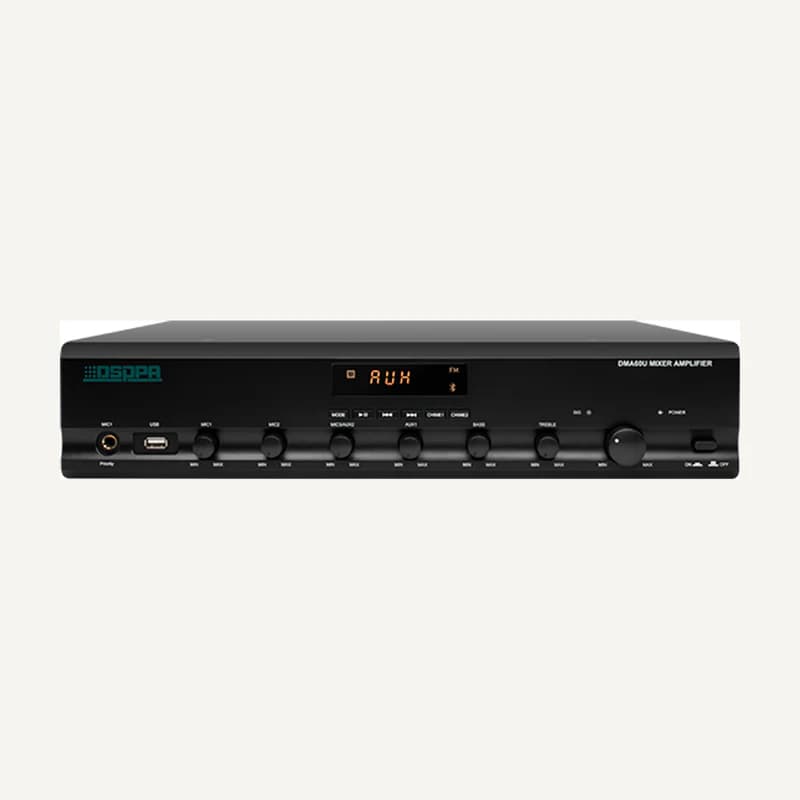 D-DMA60U — DMA60U 60W Digital Mixer Amplifier with USB /Bluetooth /FM/Chime/Siren/4 Mic(Wit...
