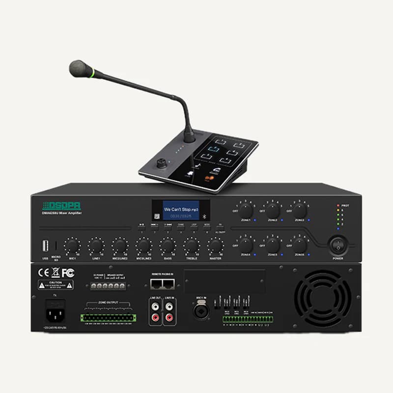 D-DMA6650U — DMA6650U 650W 6 Zones Digital Mixer Amplifier with Remote Paging Station