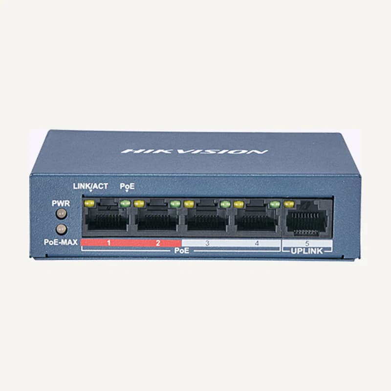 DS-3E0105P-E-M-B — Hikvision 5 ports switch 10/100 POE 12M