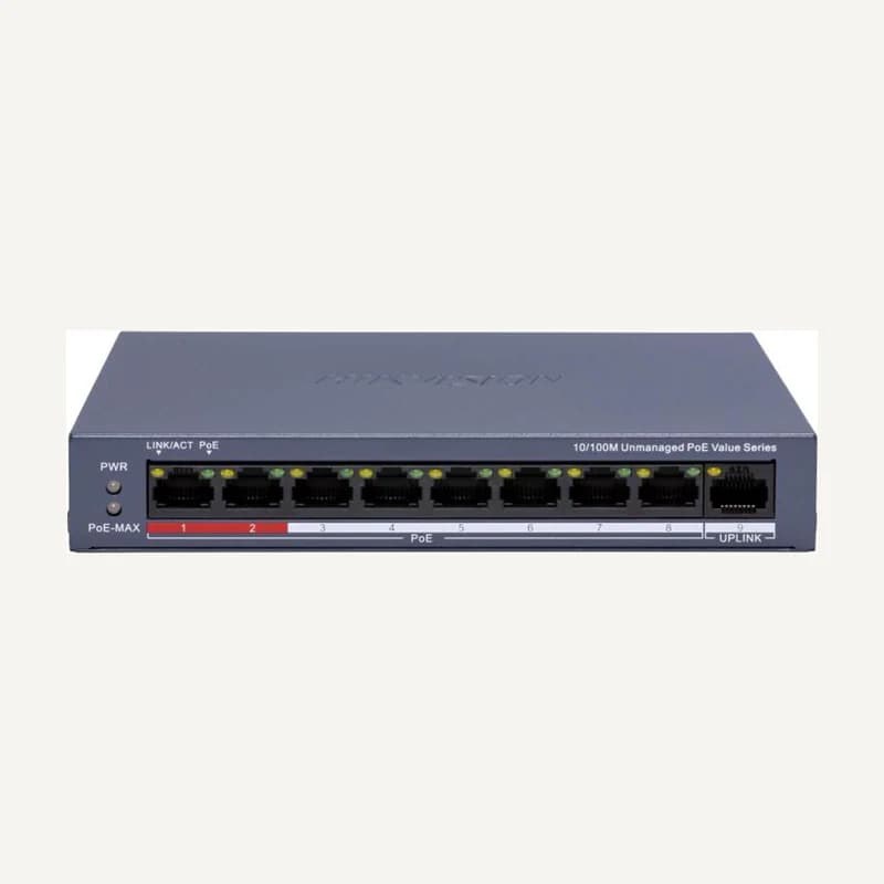 DS-3E0109P-E/M-C — Switch 8P unmanaged POE + 1UPLINK