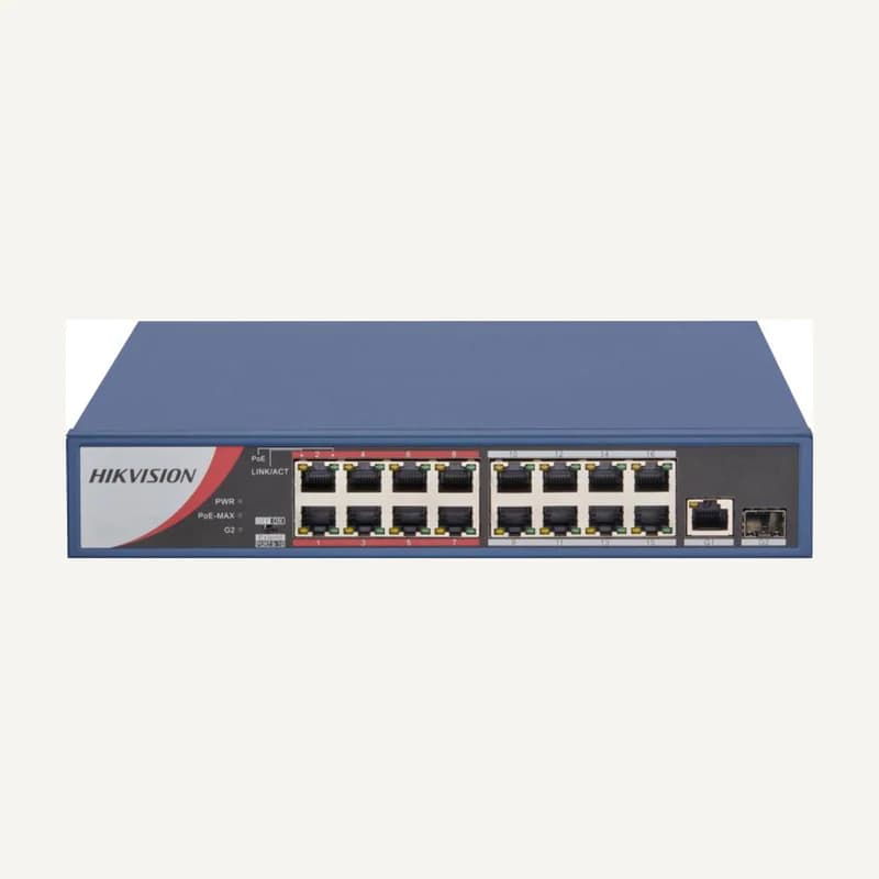 DS-3E0318P-E/M-B — Switch 16 port fast ethernet unmanaged POE