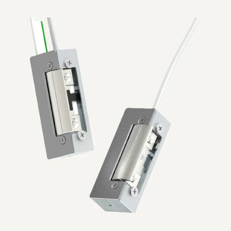 Illustration de gamme — Photo de famille — exemples de gâches électriques; modèle exact et contenu livré à confirmer (GC12AC-DC)