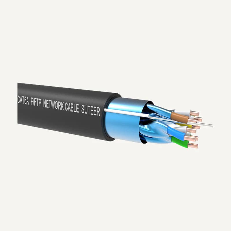 Illustration de gamme — GI-CUCA-6AF — FTP CAT6A indoor câble ::: 0.57MM CCA jacket ::: PVC 305M/WOODEN