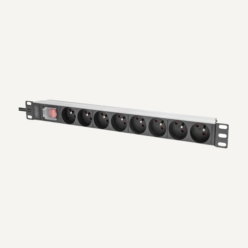 Illustration de gamme — GI-CUSOC-8 — Rallonge 8 port aluminum silver