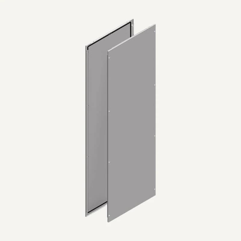 Illustration de gamme — Visuel représentatif — panneaux latéraux métalliques pour armoire. Modèle et variante exacts du stock à confirmer.