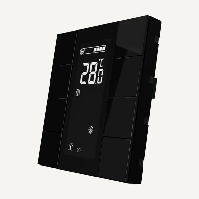 ITR340-1801 — Iswitch thermostat LCD + noir brillant A 8 bouttons KNX monobloc