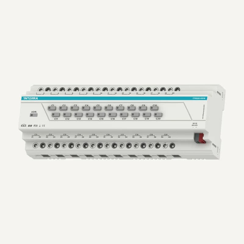 Illustration de gamme — ITR520-16A — Combo actionneur multifonction 20 sorties X16 A KNX