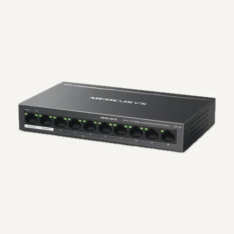 MS110P — TP LINK10-PORT 10/100MBPS desktop switch with 8-PORT POE +