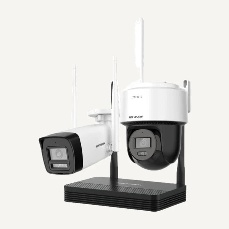 NKS424W03H — Hikvision 4MP H.265 ONE bullet + ONE PT dome WIFI NVS KIT