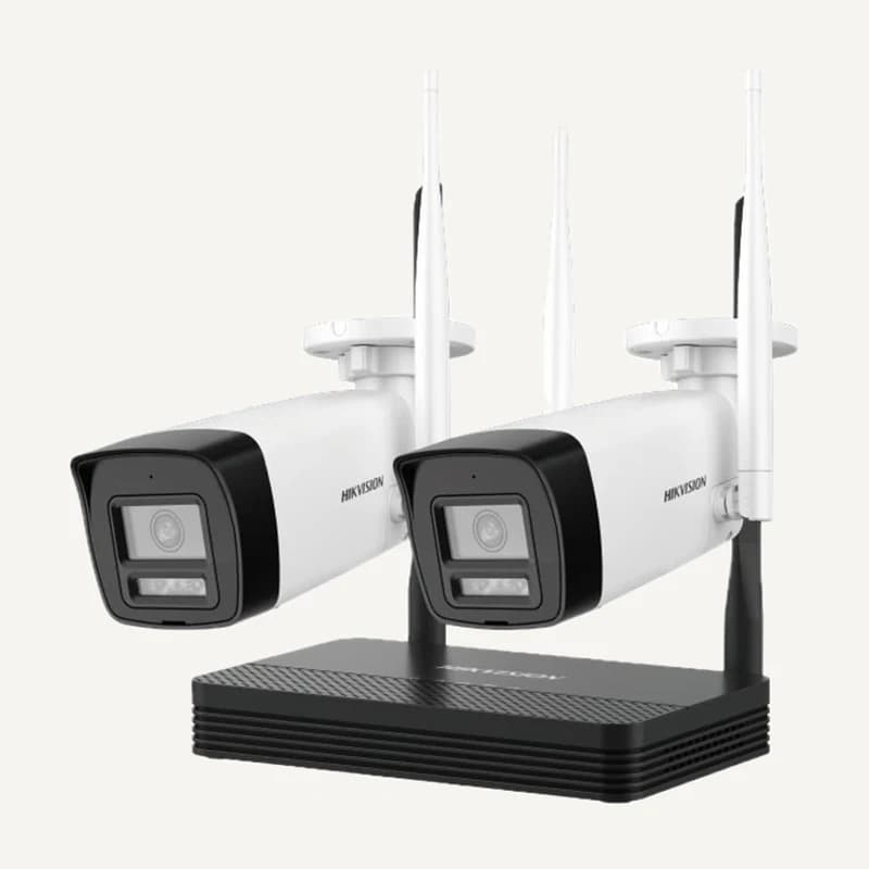 NKS424W0H — Hikvision 4MP H.265 TWO bullet WIFI NVS KIT