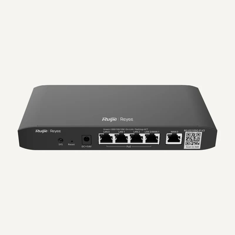 RG-EG105G-P-V3 — RG-EG105G-P-V3 Reyee Cloud Managed PoE Router - Ruijie Reyee