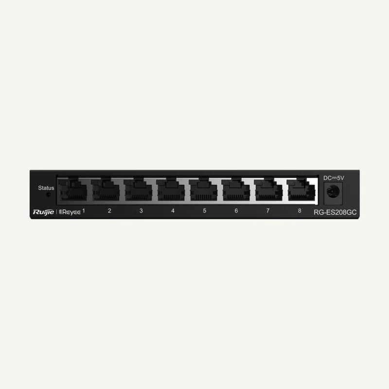 RG-ES208GC — RG-ES208GC, 8-Port Gigabit Smart Cloud Managed Non-PoE Switch - Ruijie Reyee
