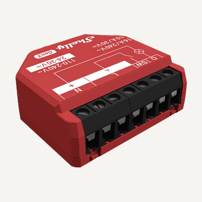 Illustration de gamme — SHELLY_1PM — WIFI relay switch with power metering 16A