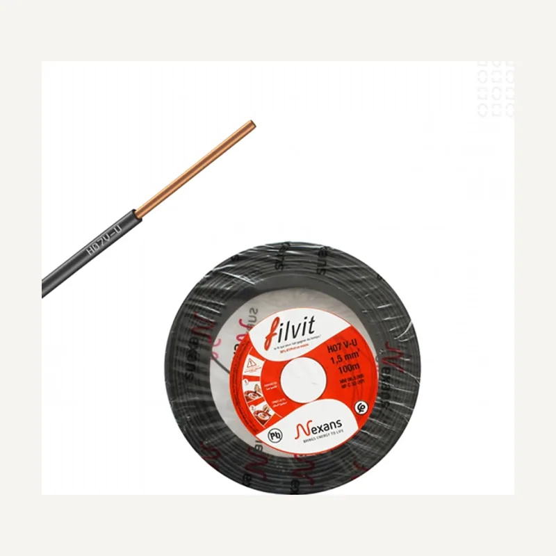 Câble U500 rigide 1.5MM noir TUM