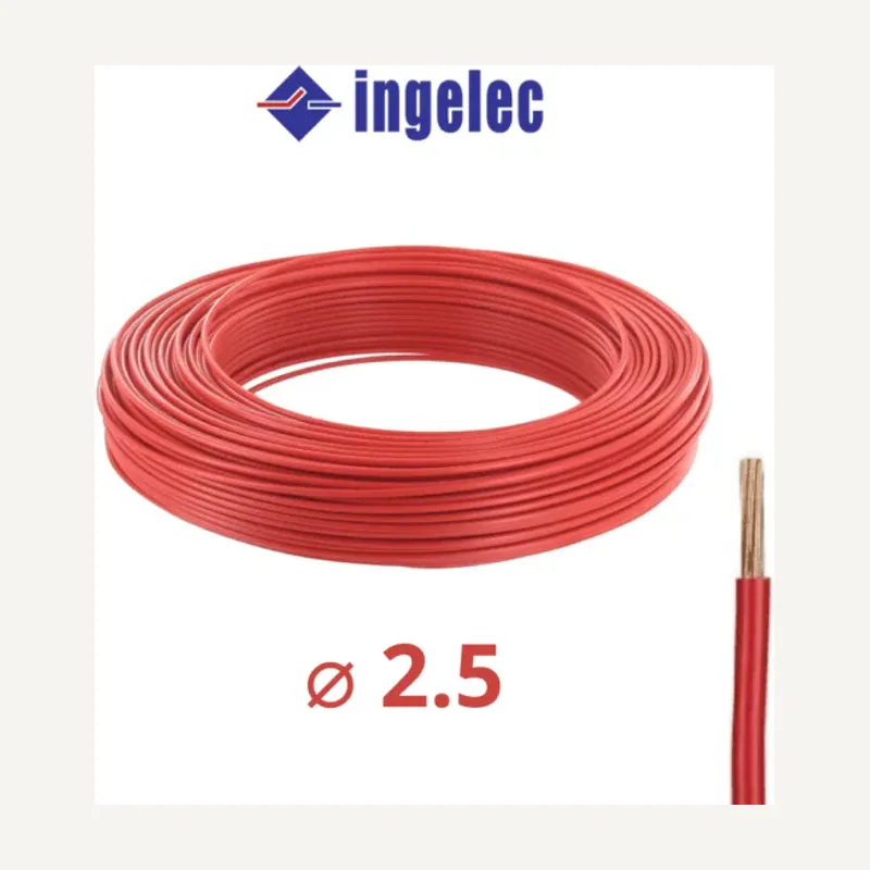 Câble U500 rigide 2.5MM rouge