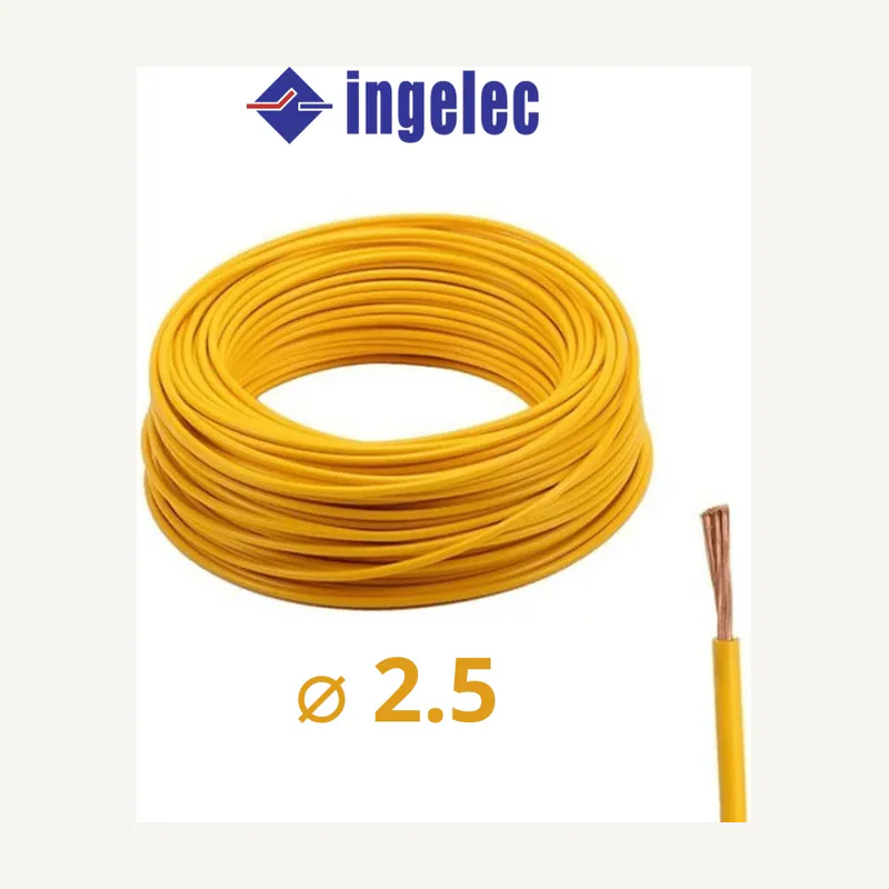 Câble U500 rigide 2.5MM vrte-jaune