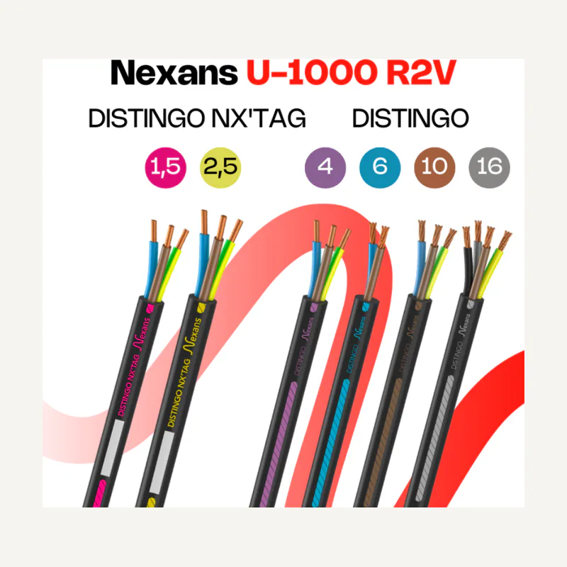 Câble U1000 RO2V 5X6MM
