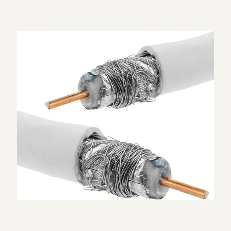 Câble coaxial blanc 100M