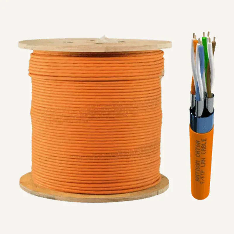 Câble F/FTP 6A AWG23 CAT6A LSZH orange 500MT