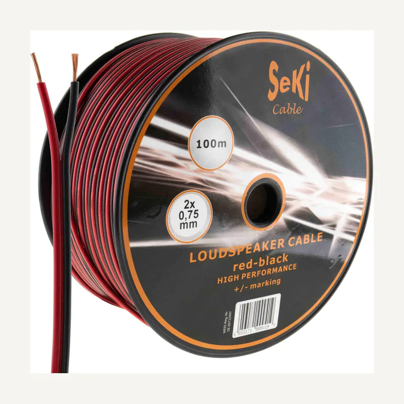 Câble sonorisation 2*1.5 blinde noir phonic haut parleur master