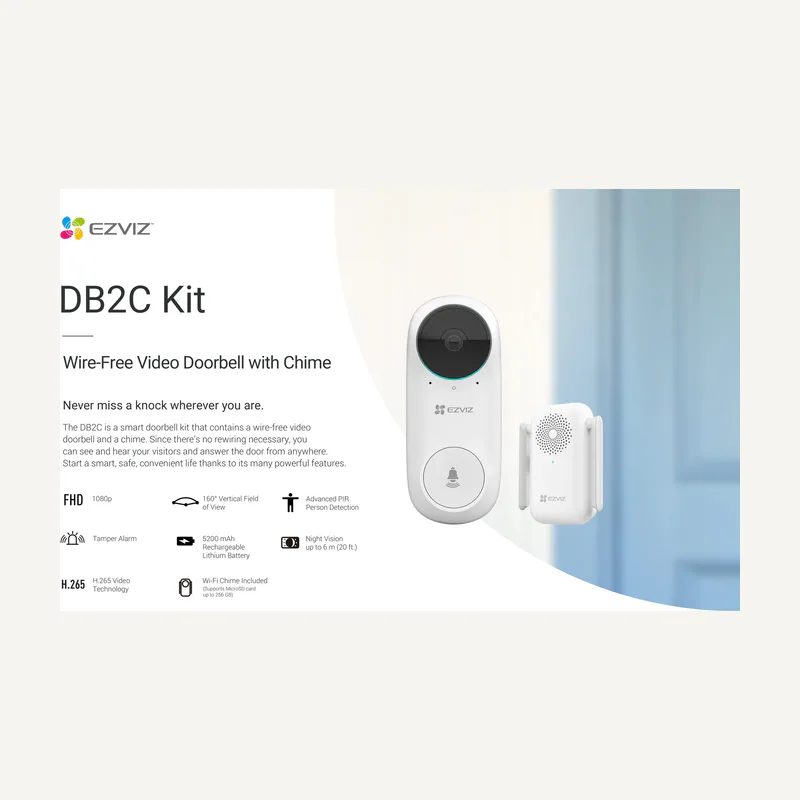 EZVIZ Wire-free vidéo doorbell with chime EZVIZ