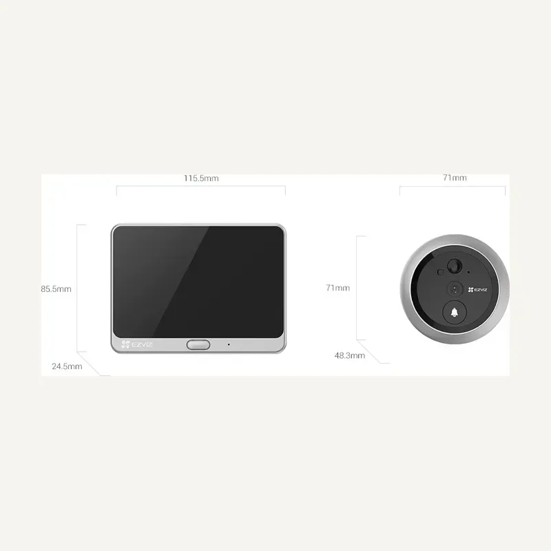 EZVIZ DP2C 1080p Wire-Free Peephole Camera & Doorbell