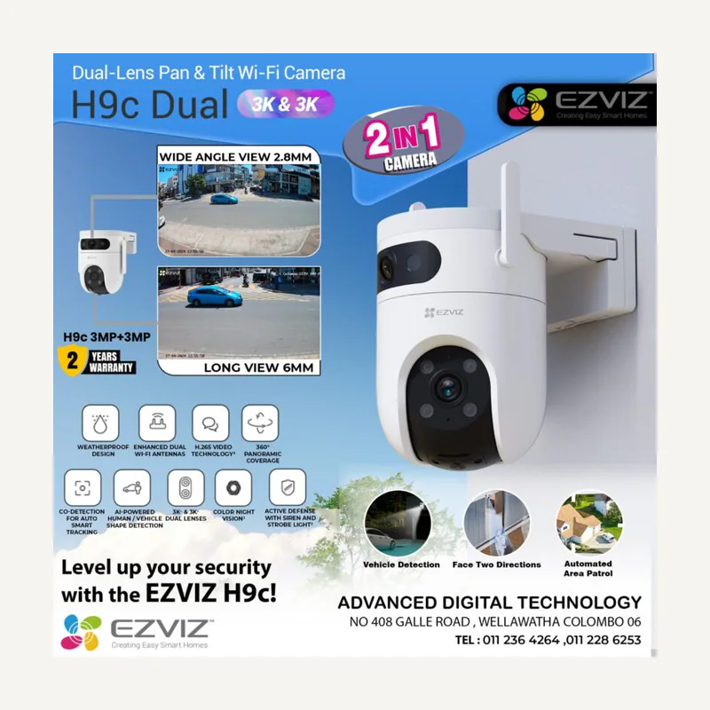 EZVIZ Caméra 3MP EZVIZ dual-lens PAN & tilt WI-FI caméra 3K & 3K
