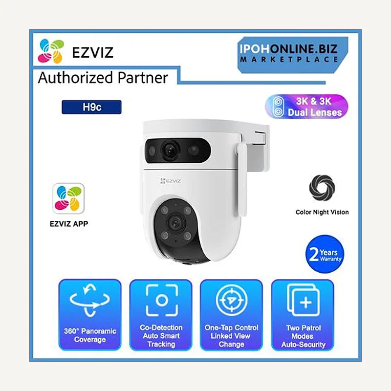 EZVIZ Caméra 5MP EZVIZ dual-lens & tilt WI-FI caméra
