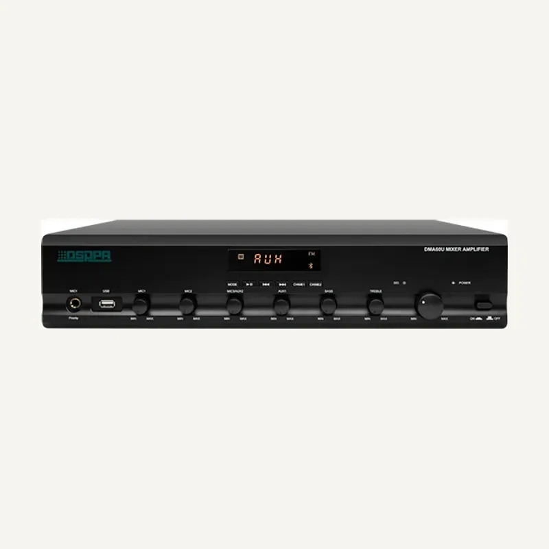 DSPPA DMA60U 60W Digital Mixer Amplifier with USB /Bluetooth /FM/Chime/Siren/4 Mic(Wit...
