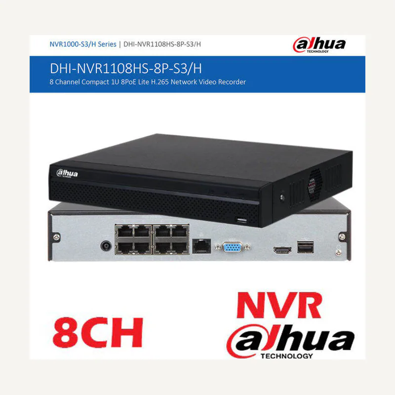 Dahua DHI-NVR1108HS-8P-S3/H