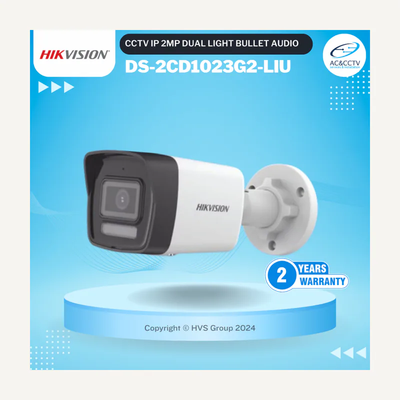 Hikvision Caméra IP 2MP hybrid-light + audio bullet
