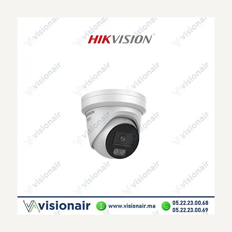 Hikvision Caméra IP dome 12M acusense smart hybrid-light+audio