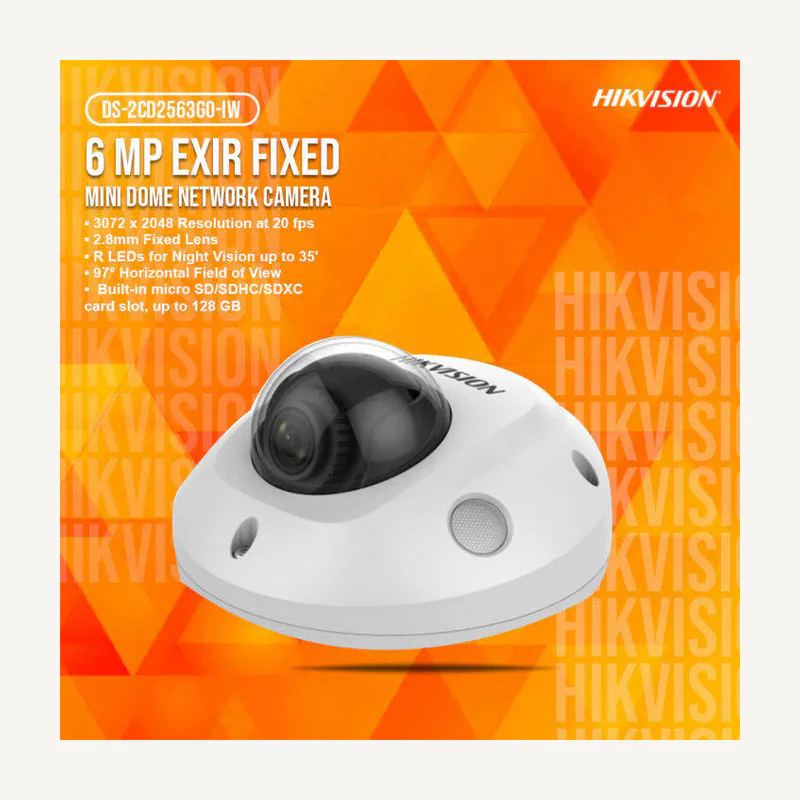 Hikvision Caméra 6MP IP mini döme acusence