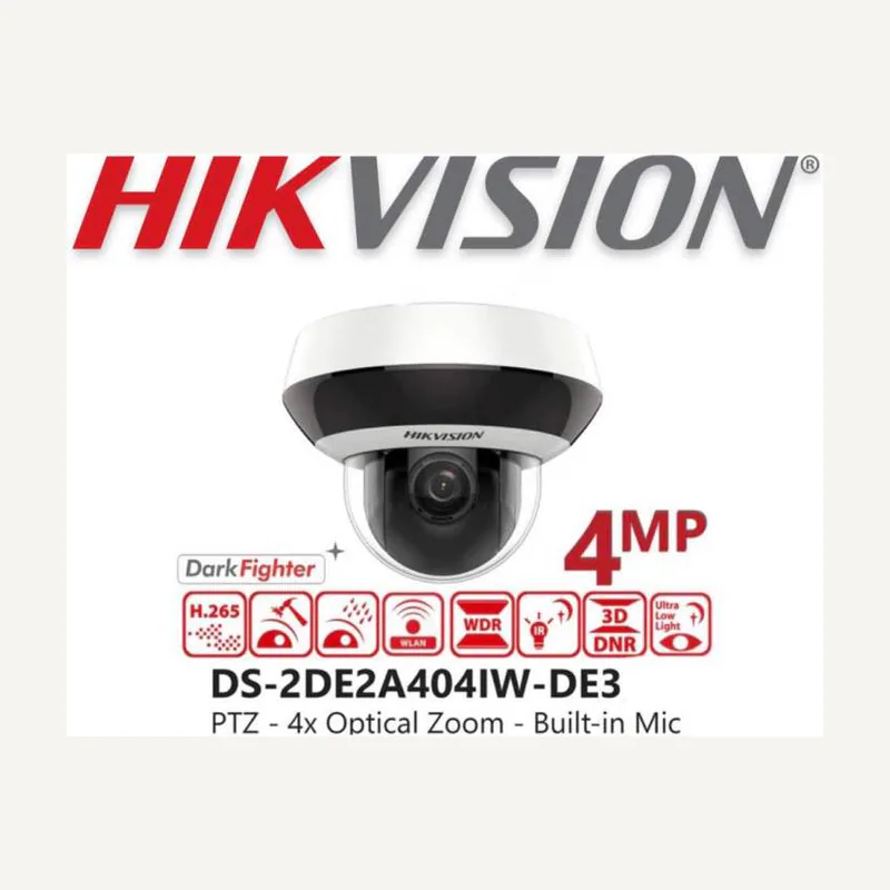 Hikvision 2-INCH 4MP 4X zoom IR mini PT dome network caméra