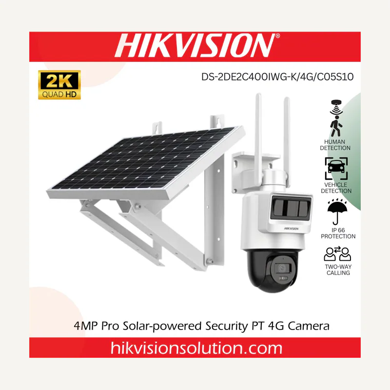 Hikvision 4MP/4G PRO solar powered security PT caméra setup