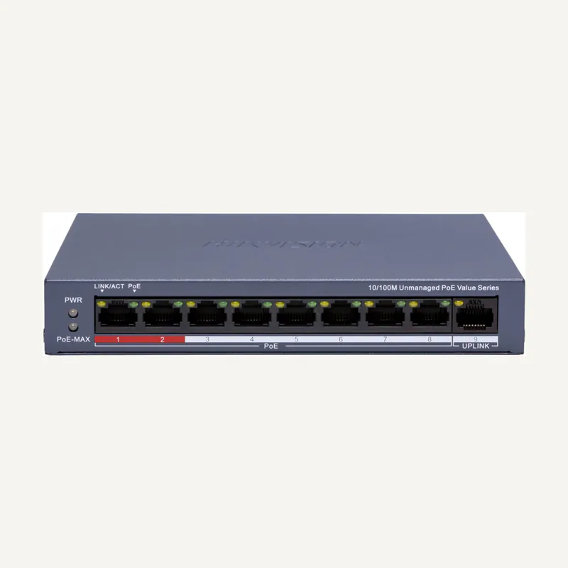 Hikvision Switch 8P unmanaged POE + 1UPLINK