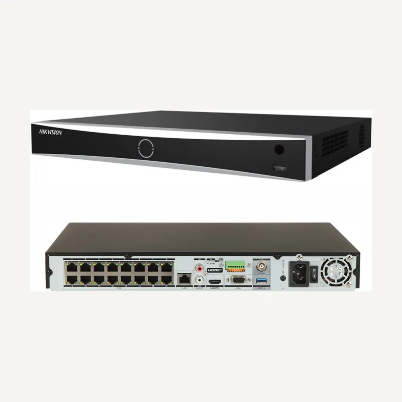 Hikvision NVR 16 port POE serie 76-I 2 HDD