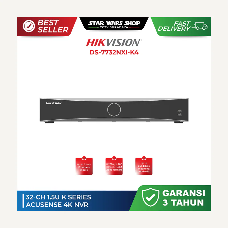 Hikvision NVR 32-CH 1.5U 8K Hikvision