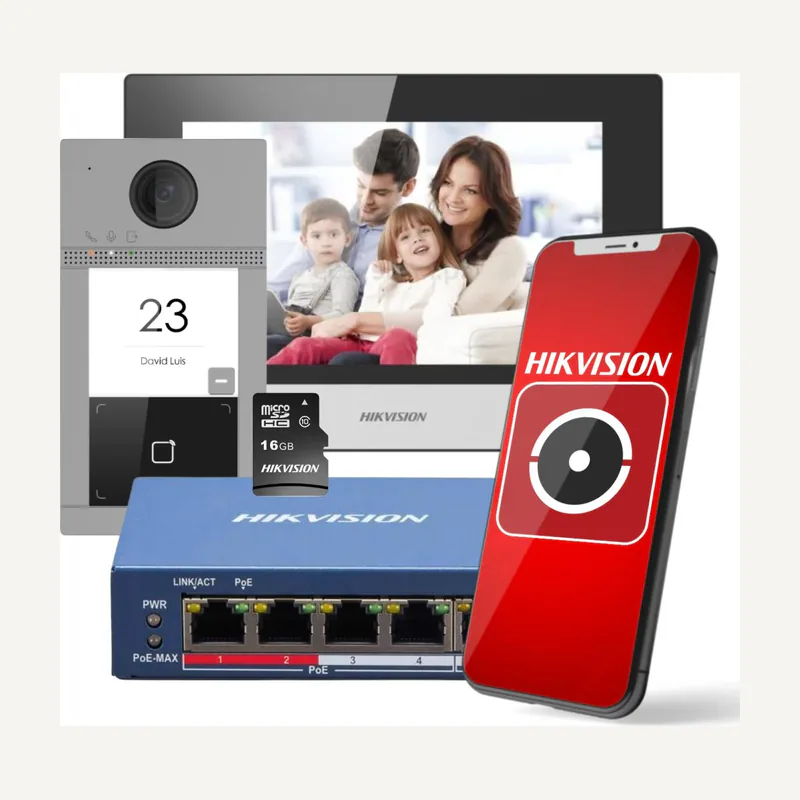 Hikvision IP vidéo intercom KIT avec switch POE