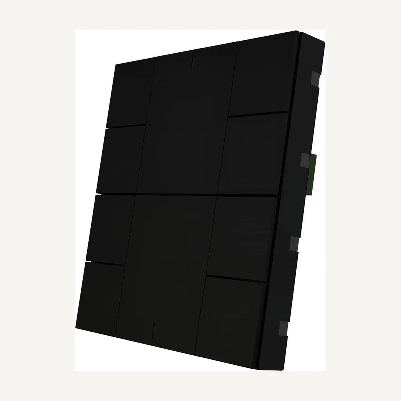 Interra Iswitch aluminium noir A 10 bouttons KNX monobloc avec deux entree