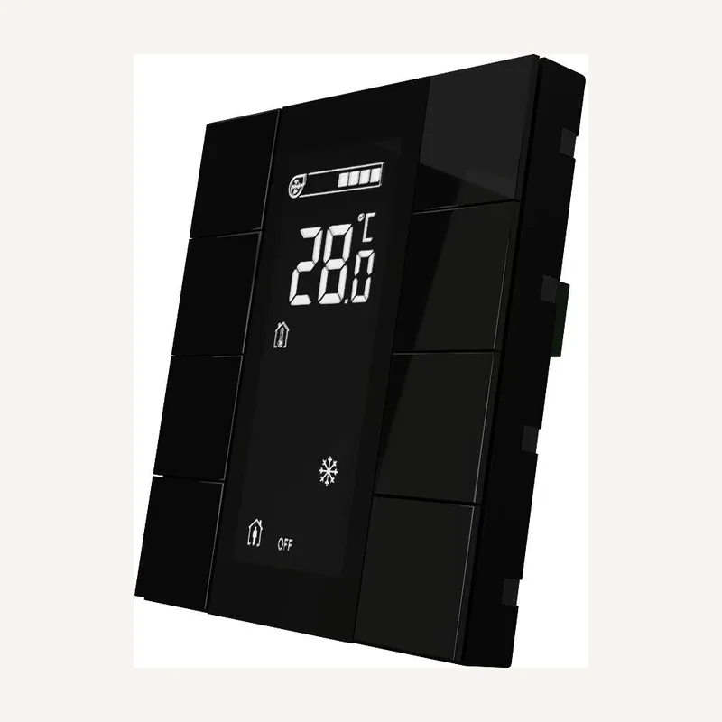 Interra Iswitch thermostat LCD + noir brillant A 8 bouttons KNX monobloc