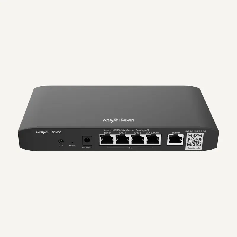 Ruijie RG-EG105G-P-V3 Reyee Cloud Managed PoE Router - Ruijie Reyee