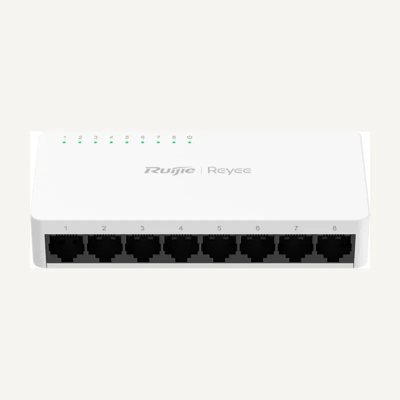 Ruijie RG-ES08G-L, 8-Port 10/100/1000 Mbps Unmanaged Non-PoE Switch - Ruijie Reyee