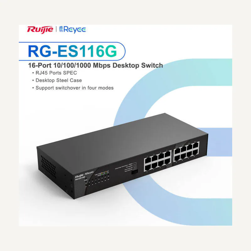 Ruijie Switch 16-PORT 10/100/1000 MBPS desktop
