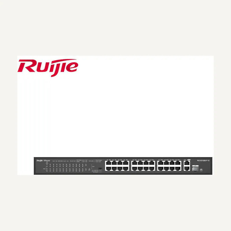 Ruijie 24-PORT 10/100 MBPS with 2 - port Gigabit rackmount POE swit