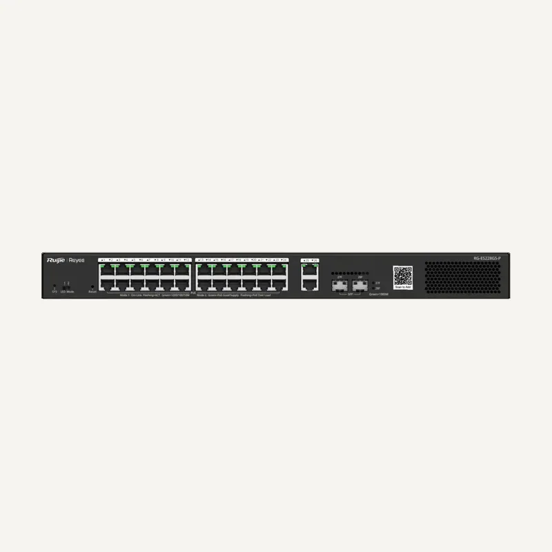 Ruijie RG-ES228GS-P 28-Port Gigabit Smart Cloud Managed PoE Switch - Ruijie Reyee
